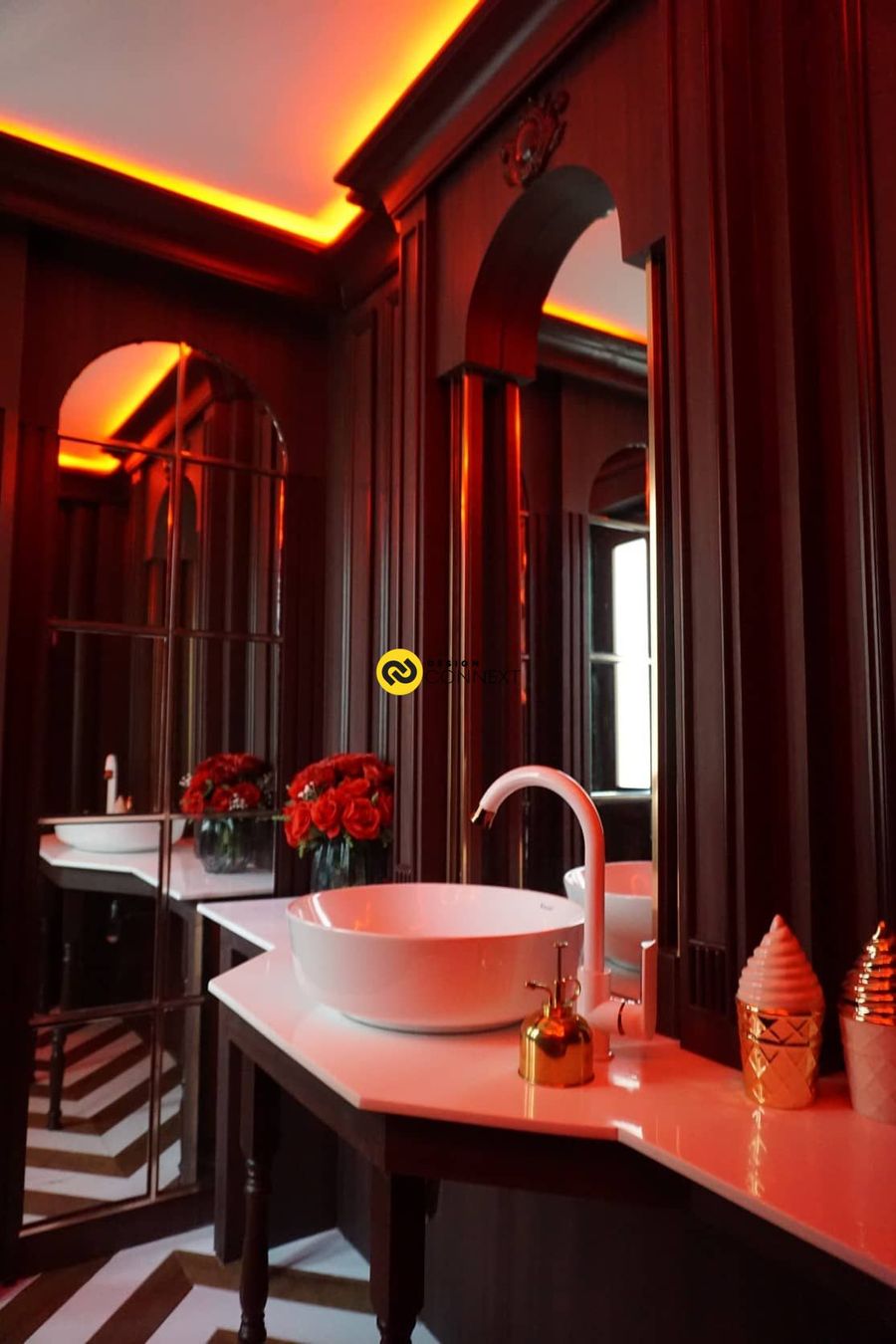 Red bathroom