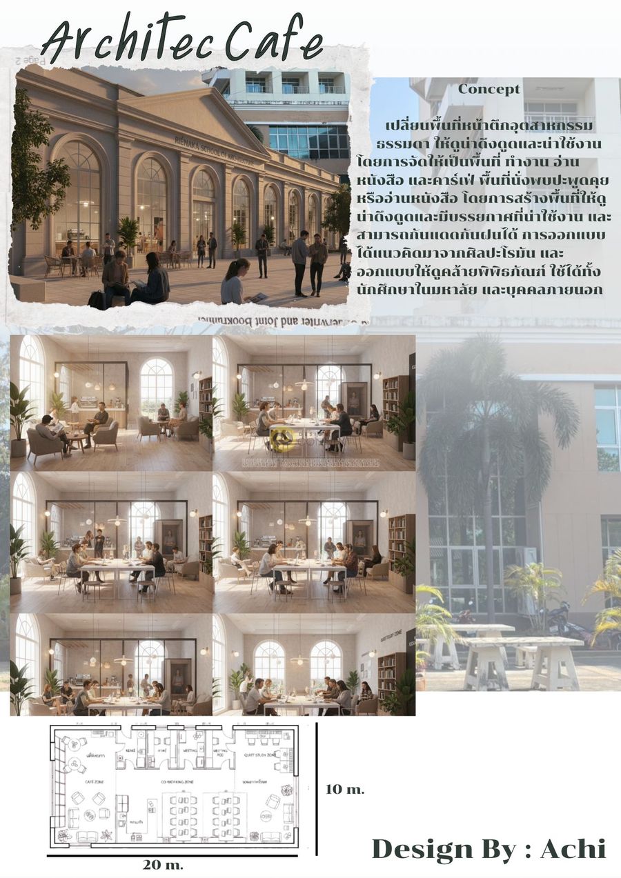 ผลงานนักศึกษา ออกแบบภายใน