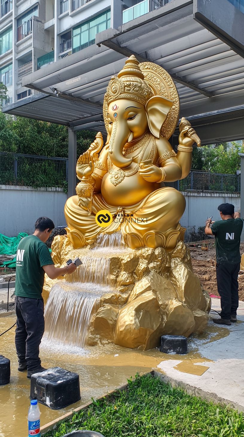 Golden Ganesha statue at Grand luxury grand hotel