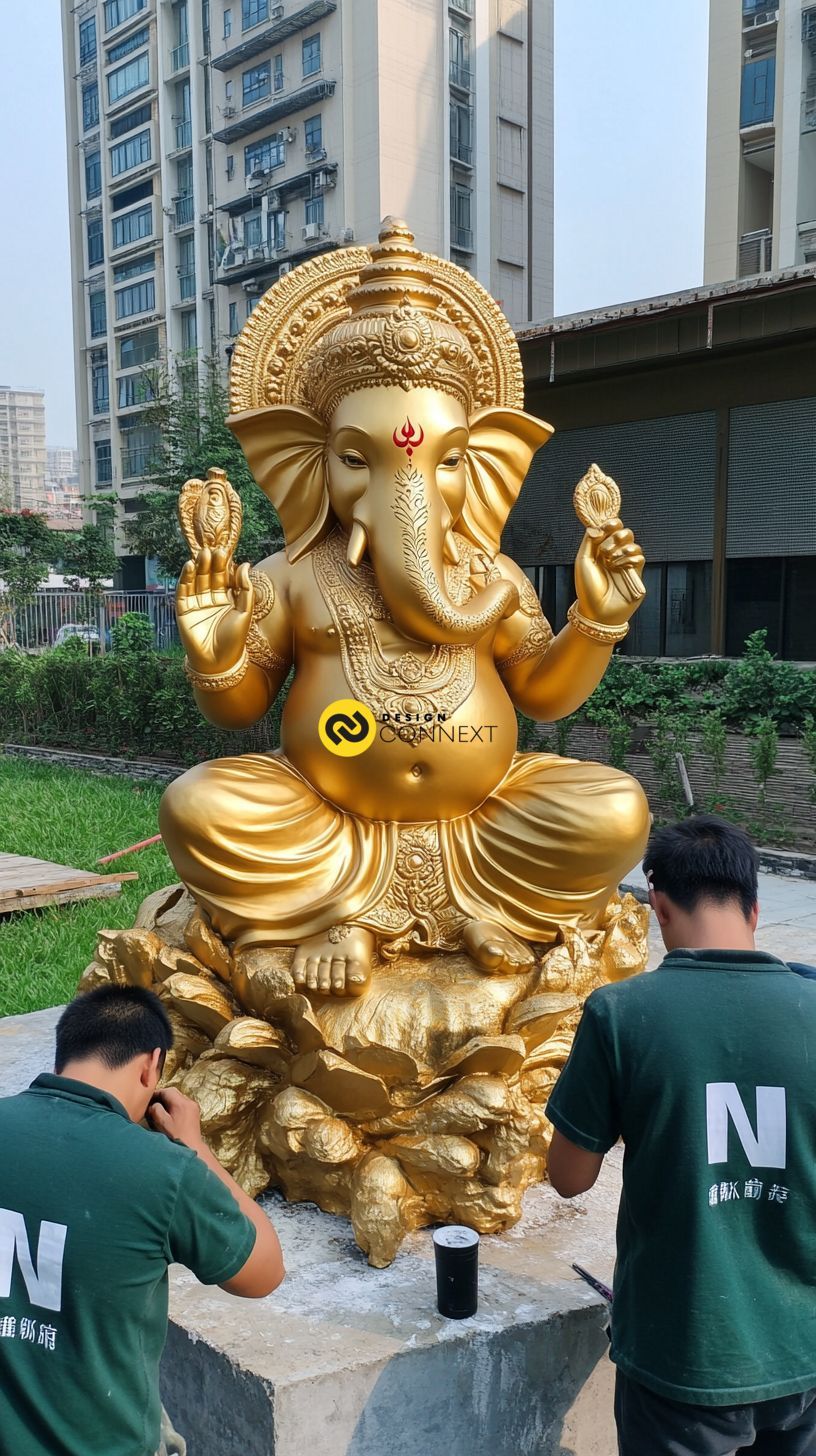 Golden Ganesha statue at Grand luxury grand hotel