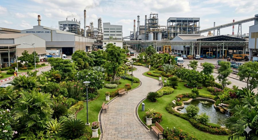 ออกแบบจัดสวนโรงงาน