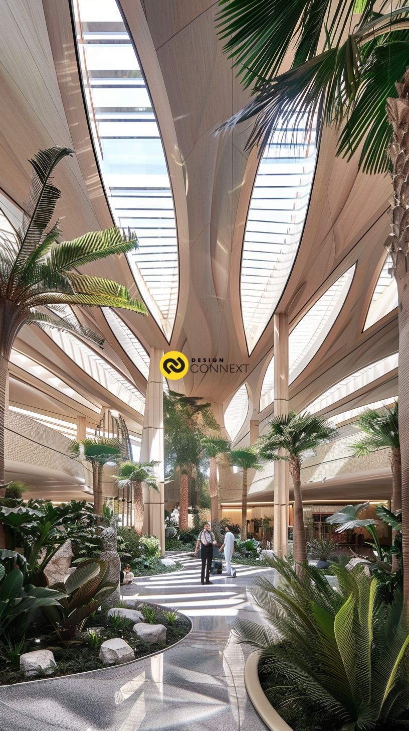 ออกแบบ Terminal airport Futuristic style