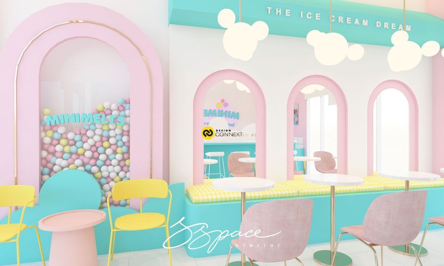 ออกแบบร้านไอติม ice cream café - S Space Interior