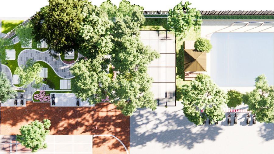 จัดสวนสไตล์อังกฤษ Samsen Wittayalai School