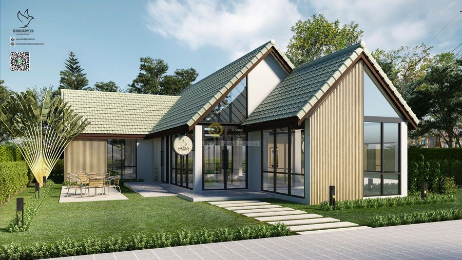 ออกแบบปรับปรุงร้านกาแฟและเบเกอรี่ สูง 1 ชั้น