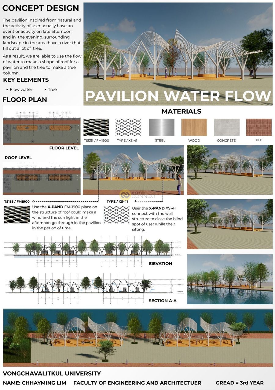 Pavilion water flow