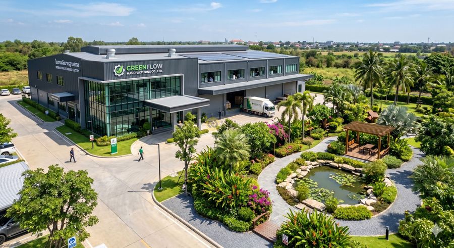 ออกแบบจัดสวนโรงงาน