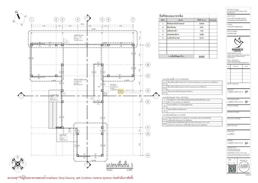 ออกแบบปรับปรุงร้านกาแฟและเบเกอรี่ สูง 1 ชั้น