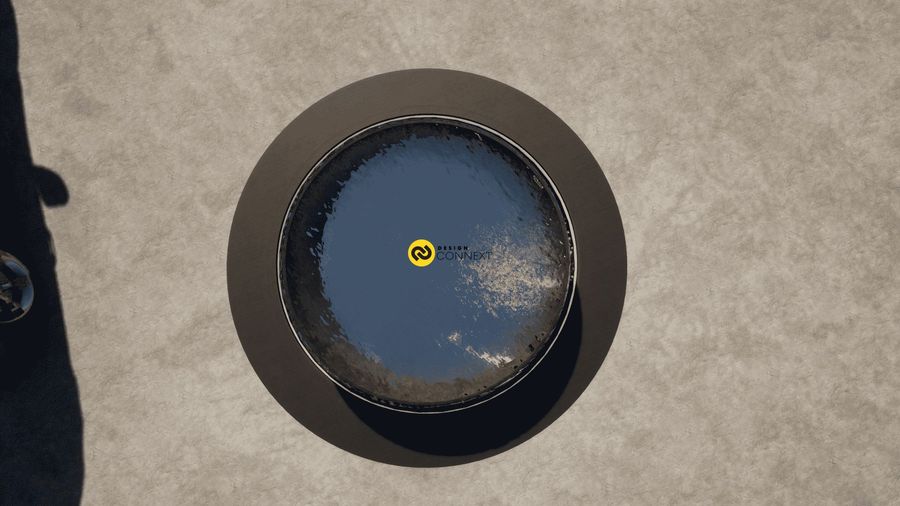 Water fountain circle blow