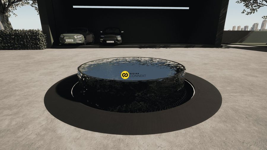 Water fountain circle blow