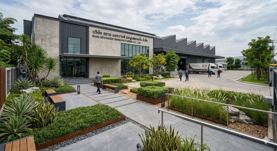 ออกแบบจัดสวนโรงงาน