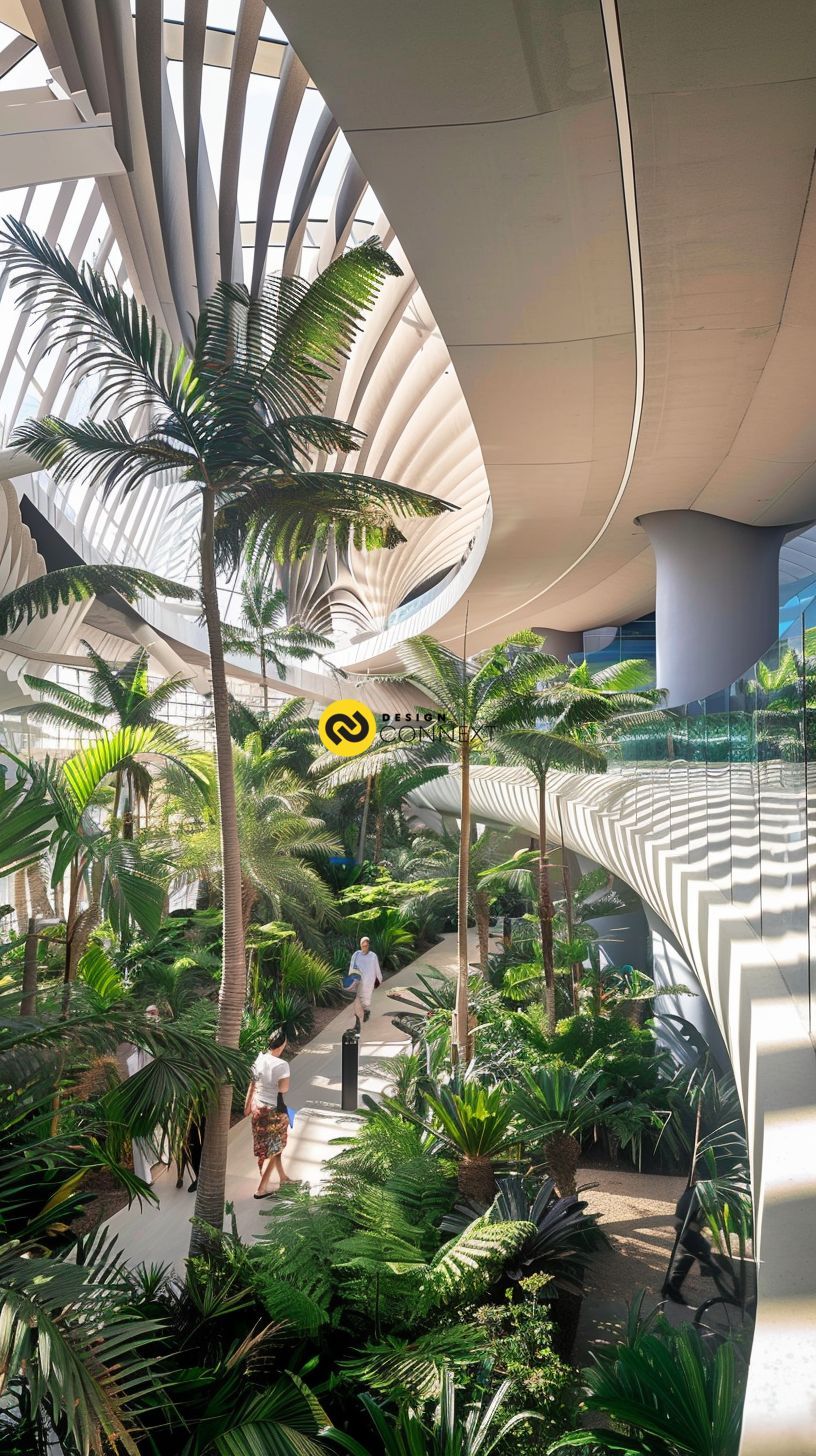 ออกแบบ Terminal airport Futuristic style