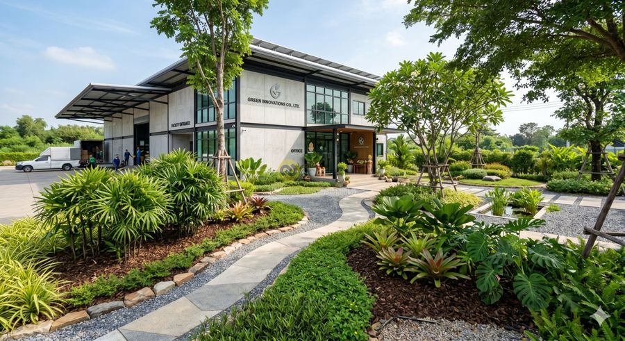 ออกแบบจัดสวนโรงงาน