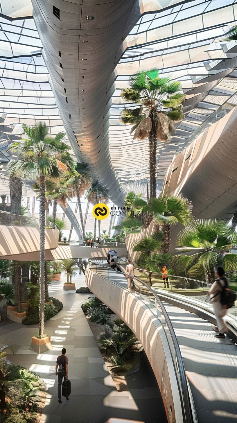ออกแบบ Terminal airport Futuristic style