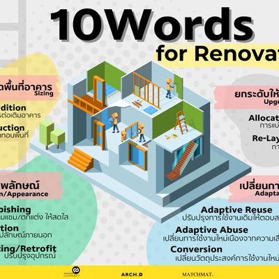 หลากหลายศัพท์เฉพาะของงานปรับปรุงอาคาร - 10 words for renovation